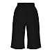 Black Teen Girls Faux Gauze Linen Lounge Trousers Pants Shorts for Women Straight Leg Basic Fall Summer 2026 Clothes Fashion Y2K S