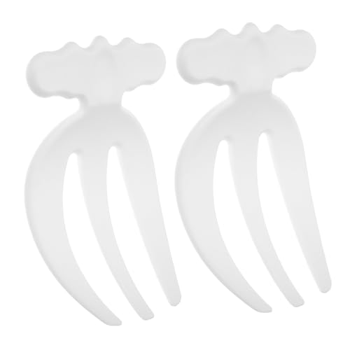 LIFKOME 2 Piezas Cubiertos de Ensalada de Plástico Reutilizables Tenedores de con Diseño de Puntas para Restaurante y Hogar Utensilios Ligeros y Resistentes para y Servir Ensaladas