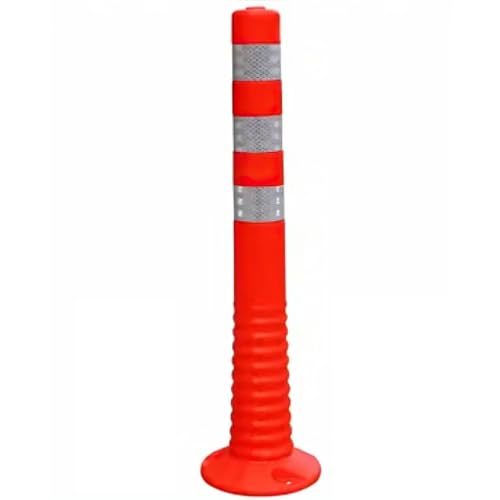 Borne de stationnement flexible orange Allcam pour préserver votre parking