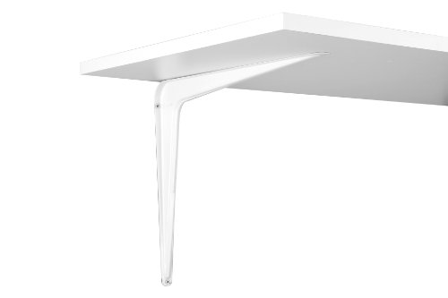 Knape & Vogt John Sterling RP-0026-12X14WT RBR Utility Bracket, White, 12-Inch by 14-Inch