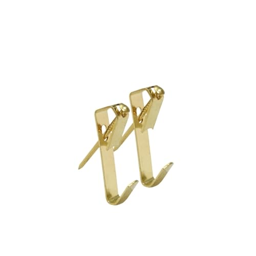 Image of 130pcs /Set Gold Hook Picture Hanging Kit with Nails Photo Frame Hanger Tool Hardware Drywall Wooden Painting Art Work 100lb