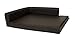 CopcoPet - Hundebetten d'angle Pluto - Marron - Dimensions : 80 x 60 x 10 cm
