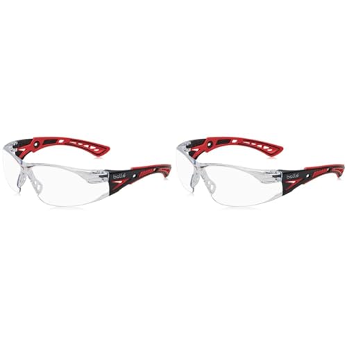 Bolle RUSH+CLEAR Clear Lens Safety Glasses (Pack of 2)