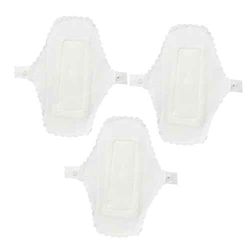 Healvian 3個 1 防水月経布 期間 再利用可能なサニタリー 立つ スイーパー ホルダー 濡れた パッド ライナー モ 生理用ナプキン 空気 フォーム 洗える ドライ ダブル 白い