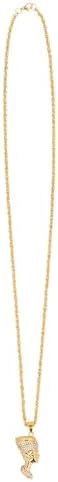 Boland 64563 Egypt Pharaoh Necklace, 77 cm, Chain with Pendant, Gold, Fashion Jewellery, Accessories for Costumes, Carnival, standard size, Silver image 5