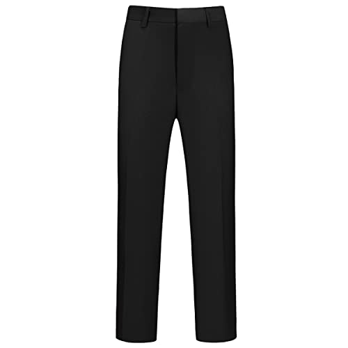 Image of Boy Suits 3 Piece Slim Fit Formal Suit Set with Tuxedo Jacket Vest Pants for Kids Wedding Ring Bearer Party