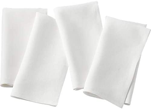 SARVAM FASHIONSARVAM FASHION White Plain Cotton Napkins for Dinner, Events, Weddings, Kitchen - (Pack of 12 PCs, 11"X11")