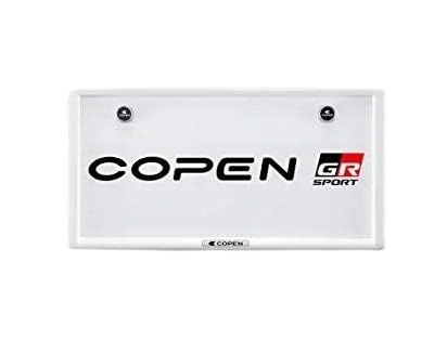 トヨタ純正 LA400K コペン GRスポーツ用 ホワイト 白 ナンバーフレーム2枚& ロックボルト4本 セット 2019.10〜 流用可能 オプション品 ダイハツ