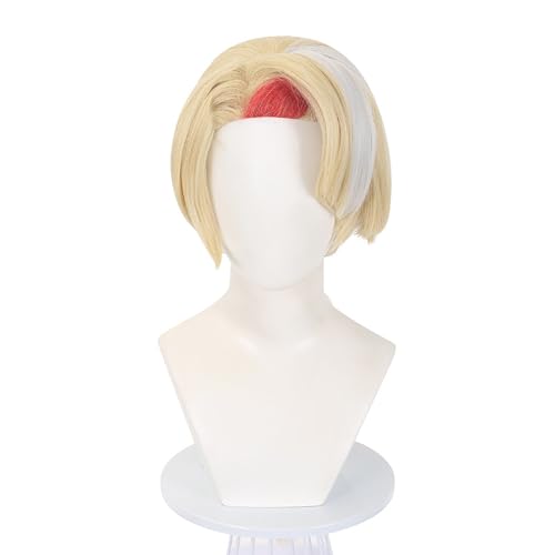 XiongXiongLe Halloween Cosplay Long Straight Blonde Red Hair Wigs with Braids for Adult Cos Anime Game Party Halloween Christmas Comic