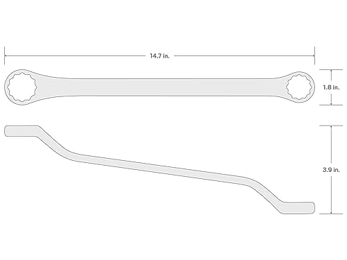 Image of TEKTON 1-1 /8 x 1-1 /4 Inch 45-Degree Offset Box End Wrench | WBE23329