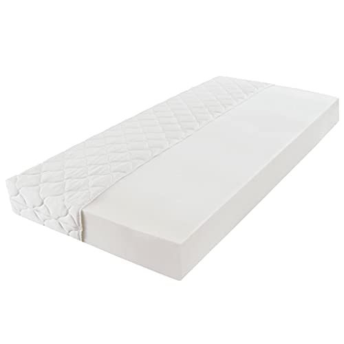 vidaXL Kunstlederbett Doppelbett Polsterbett Bettgestell Matratze 140x200cm Weiß