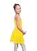 EQSJIU Toddler Ballet Leotard for Girls Camisole Solid Leotards Dance Skirts Kids Ballerina Dress Ballet Clothes, 9-10 Years, Suspender Yellow