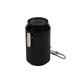 Reise-Aschenbecher mit Deckel, Outdoor, Camping, Taschenaschenbecher, Schlüsselanhänger für Damen und Herren, Schwarz