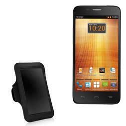 BoxWave Case Compatible with Orange Hiro - Sports Armband, Adjustable Armband for Workout and Running for Orange Hiro - Jet Black