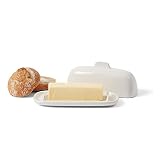 Daily Starters Butter Cloche, Stoneware Butter Dish for Tabletop, Counter, or Refrigerator