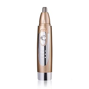 Ear and Nose Hair Trimmer, Men’s Nose Hair Trimmer Set, Battery-Operated Waterproof Nose Hair Trimmer, Low Noise Trimming of Nose and Facial Hairs, Easy to Clean Razor
