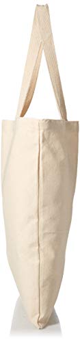 Bolsa Tote de Lona Pesada de Algodón 12 Pack Natural miniatura 3