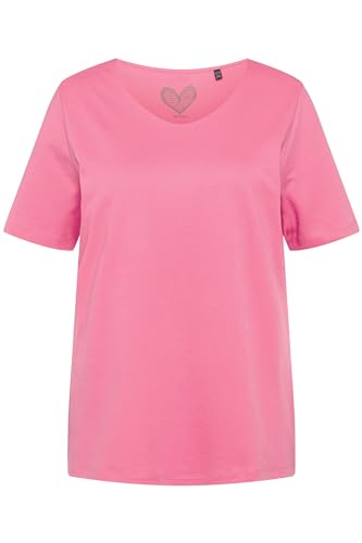 Ulla Popken Damen Basic-t-shirt T-Shirts, Rosarot, 54-56 EU