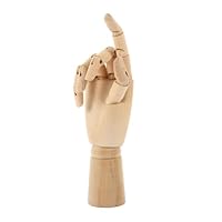 BESTonZON Poseable Wooden Hand Model with Flexible Joints Right Hand for Drawing and Art Realistic Wooden Artist Mannequin for Photography Animation and Creative Projects