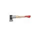 Produktbild Bison Profiline Spaltaxt 1250g I Hochwertiges Spaltbeil 500mm lang mit Hickory-Stiel & verchromter Stielschutzhülse I Bewährte 3-fach Sicherheitsverkeilung, Schwarz