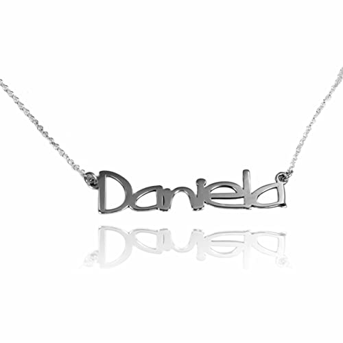 Collar con nombre personalizado en plata de ley 925/1000.