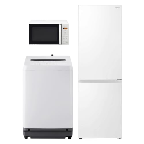 アイリスオーヤマ 新生活セット 家電セット 3点セット 洗濯機8kg 白+冷蔵庫299L 白+レンジ17L 白