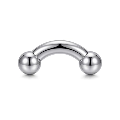 Funseedrr 316L Acier Chirurgical intérieurement fileté courbé Curved Barbell(1.6 2 2.5 3 4 5 6 8 10mm épaisseur)