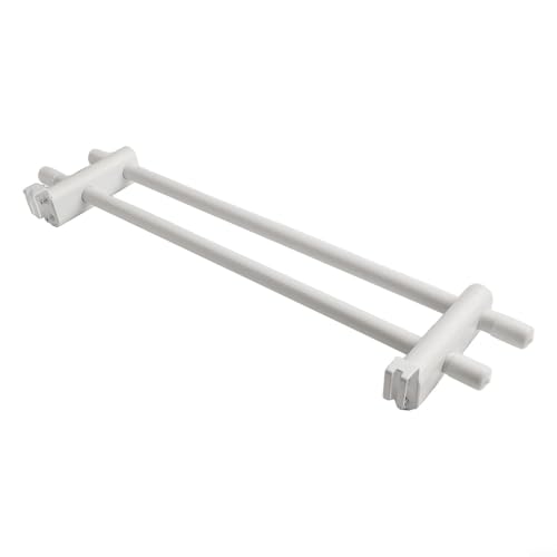 Desiumite Calentador de toallero blanco para radiadores de calefacción de 0,3-2 m, 50 cm, ahorro de espacio, ABS y acero al carbono, soporte para toallas colgante con instalación sin taladros (SKU)