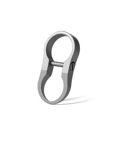 FEGVE Titanium Alloy Car Key Chain Ring Mini Key Shackle with Small screwdriver for Narrow Hole Car Keys