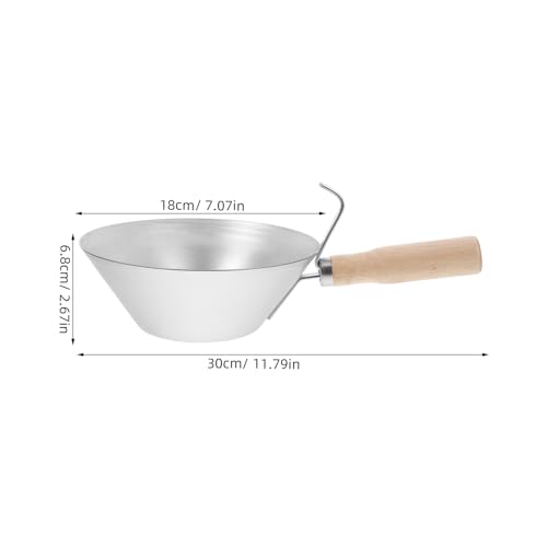 Cubeta de albañilería con mango de madera y acero resistente OSALADI 3