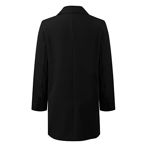 Long Blazers For Women Business Casual Notch Lapel Loose Fit Suit Jacket - image 6