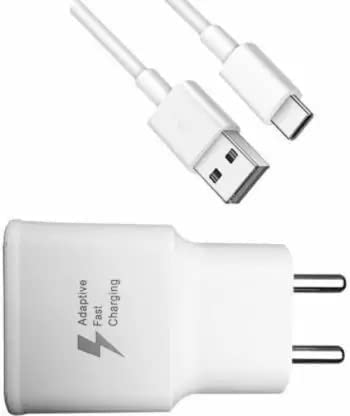 Image of 15W Travel Adapter USB Type with Type C Cable Fast Charger Compatible for Samsung M52 /F41 / /M10S /M20 /M21 /M21S /M30 /M32 5G /M40
