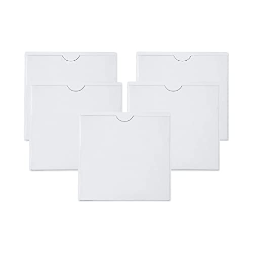 5PCS Car Permit Holder Windscreen Card Holder Parking Permit Holders Self Adhesive Car Permit Holders Windscreen Card Holder Clear Ticket and Note Holders for Car Van Caravan Windscreen(105X105mm)