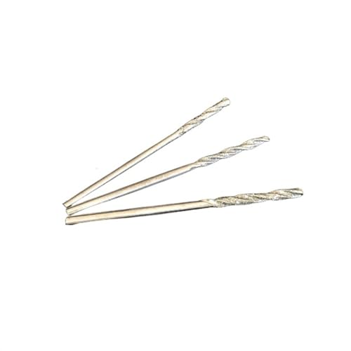 Foret hélicoïdal à Pointe enduite de Diamant de 0.8mm/1mm/1.2mm/1.5mm/1.8mm/2mm/2.5mm/3mm for Les Carreaux de Pierre de Bijoux en Verre (Color : 3Pcs, Size : 2.5mm)