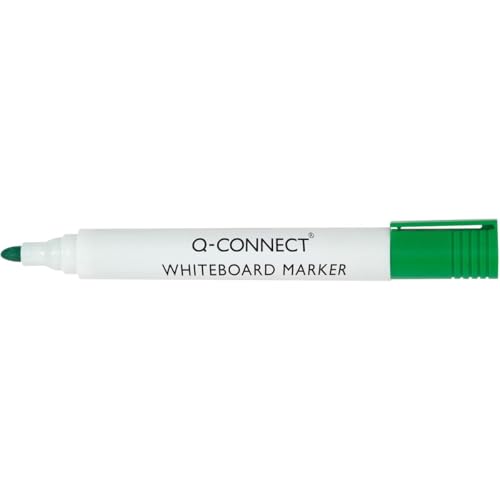 Q-Connect Rotulador Pizarra Blanca Color Verde Punta Redonda 3.0 Mm