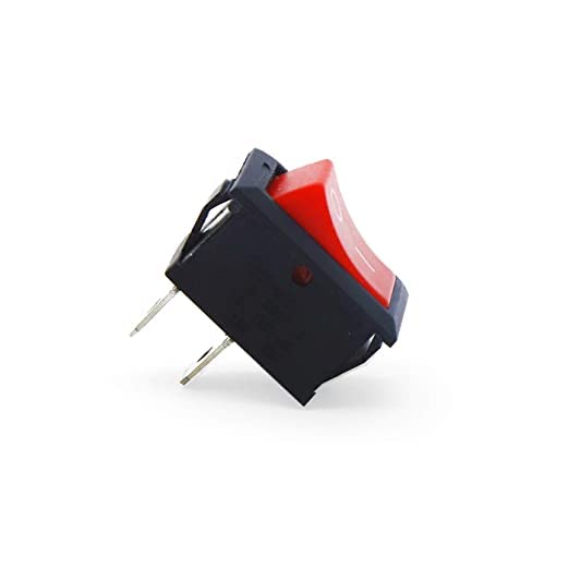 S P Mini Boat Snap-in 2-Pin Red Plastic On/Off Rocker Switch Button (100psc) 3