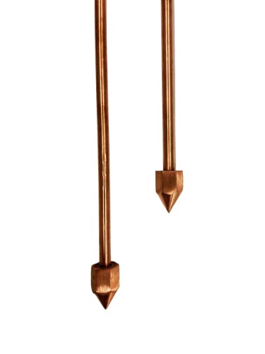 Image of The Spiritual Living Copper Dowsing L Rods Pair for Aura Energy Checker || Vastu || Dowser Master Divining Rods || Dowsing Rods Spiritual || for Water Gold Vastu,33 Cm,9 Cm