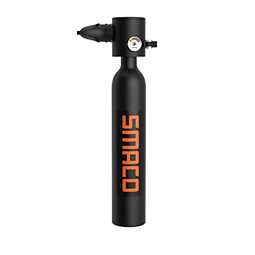 Scuba Tank for Diver Mini Diving Tank Mini Scuba Tank Breath Underwater Device Scuba Cylinder with 5-10 Minutes 0.5L Capacity Diving Tank Diving Equipment Provide A Underwater World Tour, Black