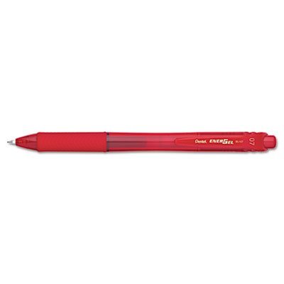 Bolígrafo retráctil Gel Roller Energél-X rojo 0.7mm docena