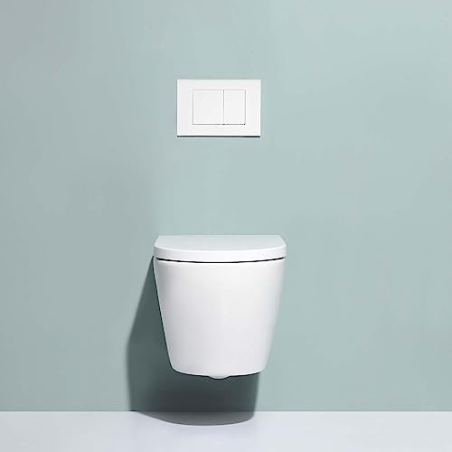 Plaque de commande compatible Geberit anti-trace double chasse blanc mat - 4