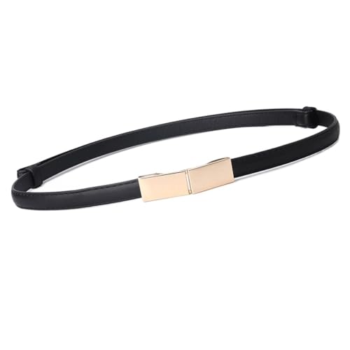 Women's Dark Leather Adjustable Belt Versatile Dress Sweater Decoration Small Belt