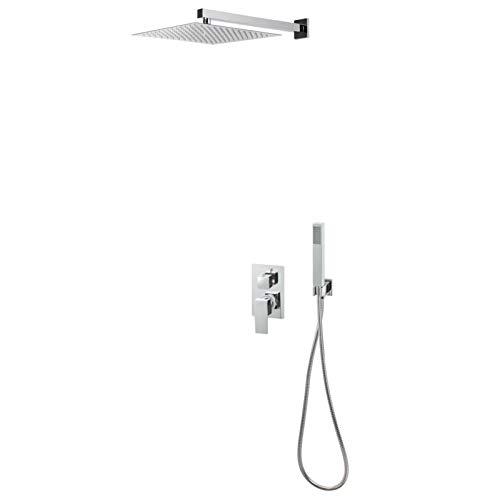 Colonne de douche en acier inoxydable avec jets massants et cascade argent LWX