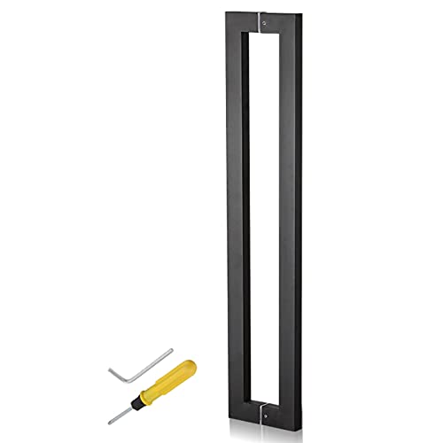 Poignée de barre contemporaine robuste fixation dos à dos pour porte coulissante de grange