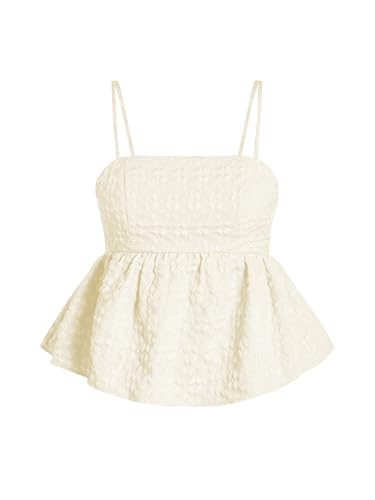 SOLY HUX Babydoll Top for Women Y2k Peplum Cami Cute Going Out