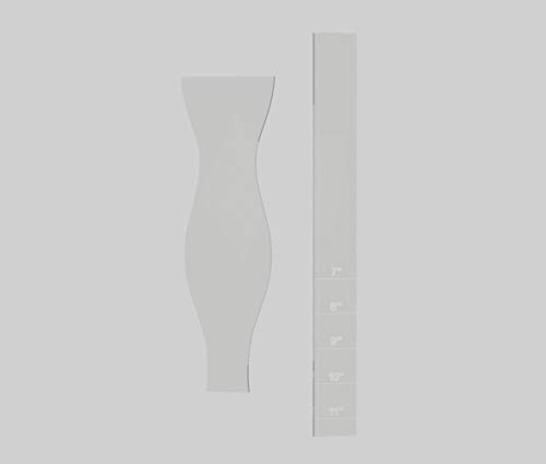 Bow Tie Template - Acrylic Template - 1/8" Clear Acrylic - Slim Line Bowtie - 2 Piece Template Set