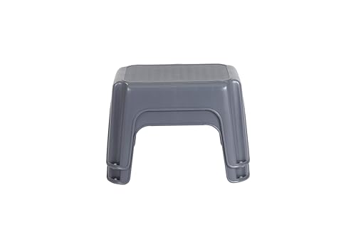 Image of Rubbermaid One-Step Stool Bisque Holds up to 200 Pounds 7 inch Height Gray Durable Step Stool for Kids /Bathroom /Home /Office /Garage