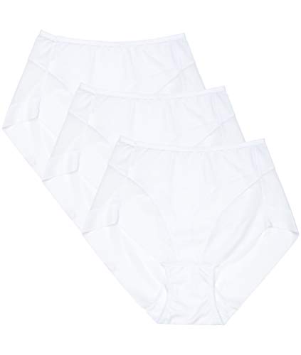 Channo Bragas Mujer Licra Invisibles Que No Marcan Efecto Tanga Básicas Colores Lisos (Pack de 3 Blanco, L)