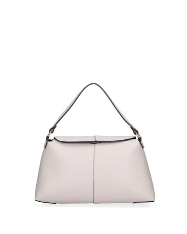Roberta Rossi Bolso de hombro piel auténtica mujer gris perla 33x19x12 elegante