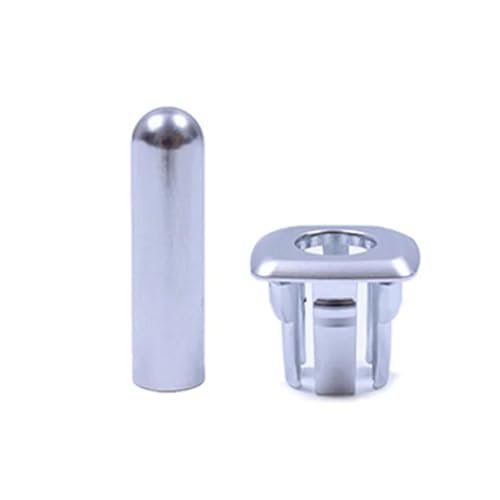 Cubierta Pasadores Coche Compatible Con F10 F18 F01 F02 Pestillo De Cerradura De Puerta Interior Pestillo De Elevación De Puerta Coche Perillas Cerradura Puerta Coche OEM: 51417271381(Silver Knob andC