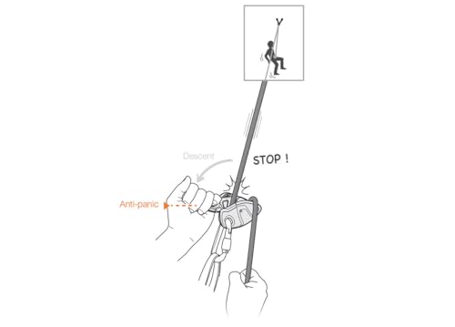 Image of PETZL GRIGRI+ Belay Device with Cam-Assisted Blocking and Anti-Panic Handle, Suitable for Learners and Intensive Use